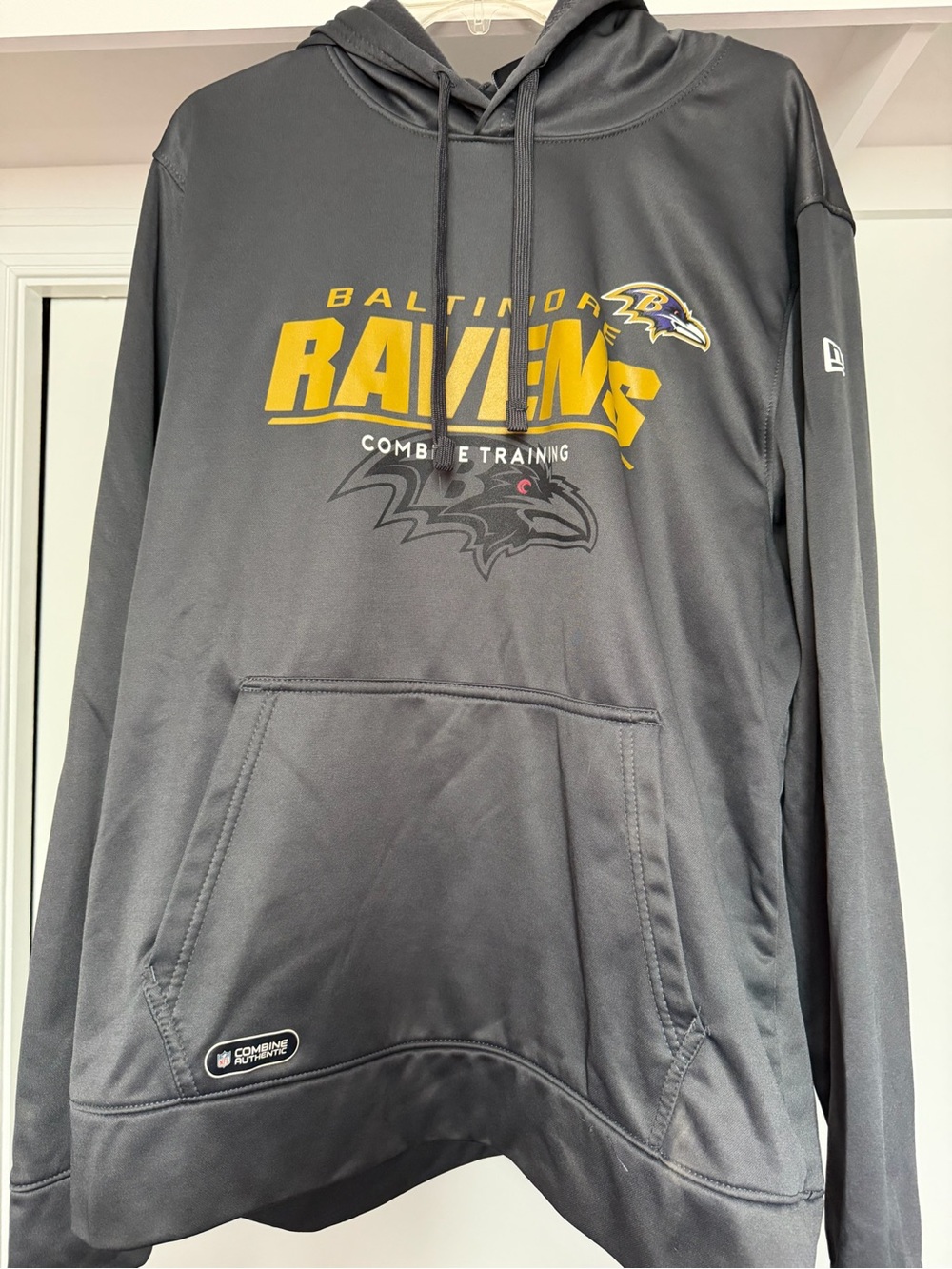 New Era Baltimore Ravens Gray and Yellow Zip-Up Hoodie